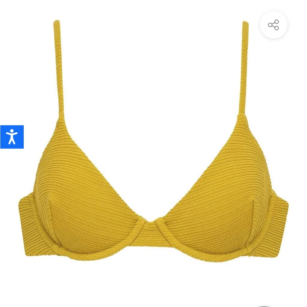 Montce Swim Key Lime Micro Scrunch Dainty Bikini Top